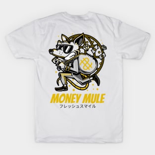 Money Mule Thief Funny Cartoon Characters T-Shirt